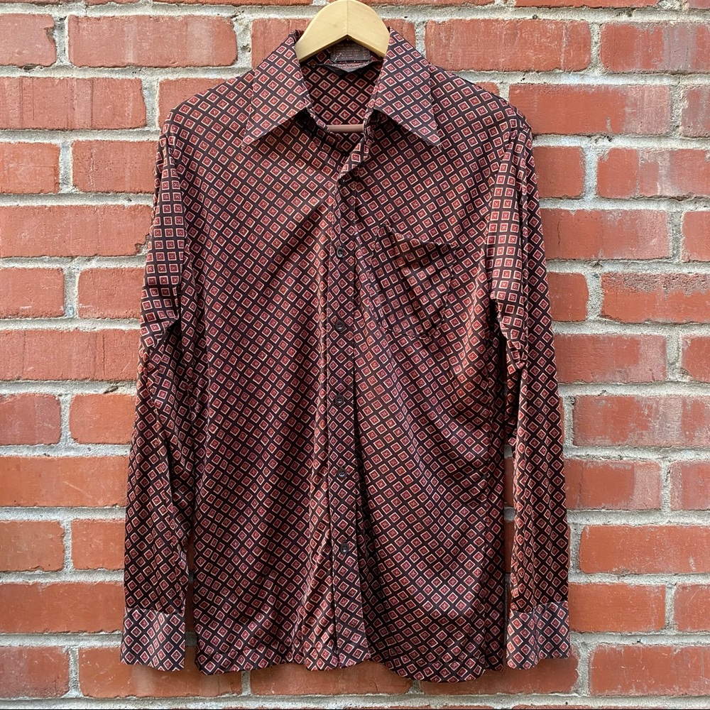 Vintage 70s Disco Long Sleeve Button Down Shirt